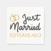 Gerade vor 50 Jahren verheiratet IV Serviette (Vorderseite)