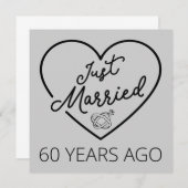Gerade vor 60 Jahren verheiratet III Einladung (Vorne/Hinten)