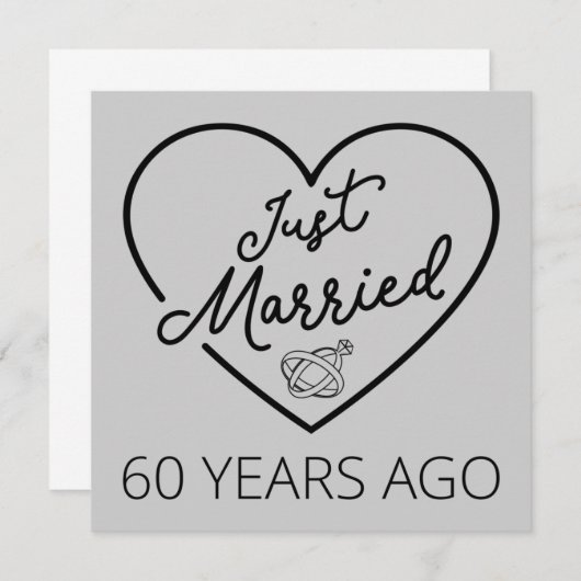 Gerade vor 60 Jahren verheiratet III Einladung (Vorne/Hinten)