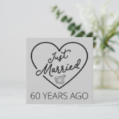 Gerade vor 60 Jahren verheiratet III Einladung (Stehend Vorderseite)