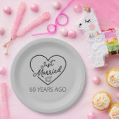 Gerade vor 60 Jahren verheiratet III Pappteller (Party)