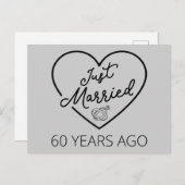 Gerade vor 60 Jahren verheiratet III Postkarte (Vorne/Hinten)