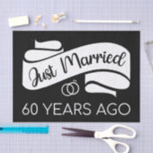 Gerade vor 60 Jahren verheiratet V Seidenpapier (Handwerk)