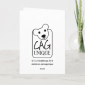 gerade weil Karte (Rückseite)