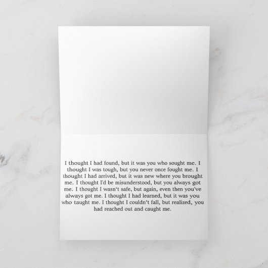 Gerade weil Sammlung Karte (Innenseite)