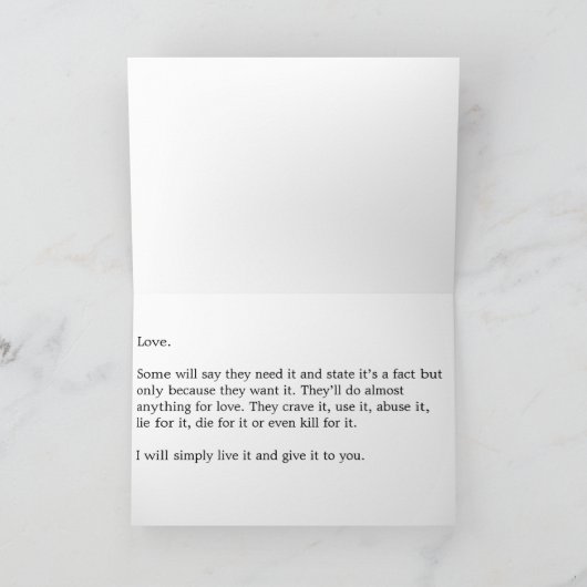 Gerade weil Sammlung Karte (Innenseite)