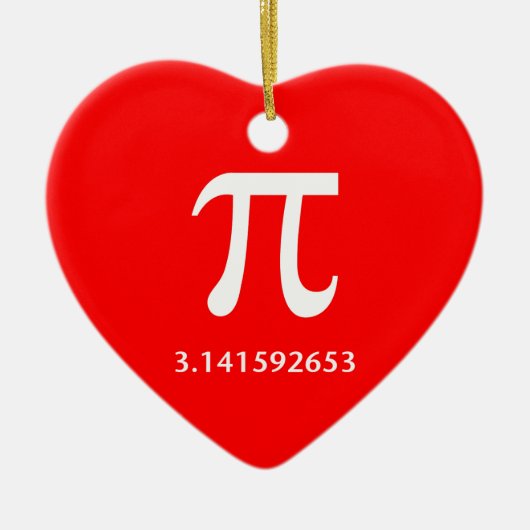 Gerade weißer PU nichts mehr 3,14 Keramik Ornament (Vorne)