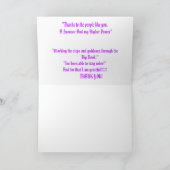 GERADE WIE ICH! DANKESKARTE (Innenseite)