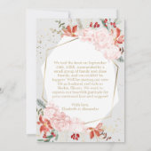 gerade | Winter Wedding Custom Foto Ankündigung (Rückseite)