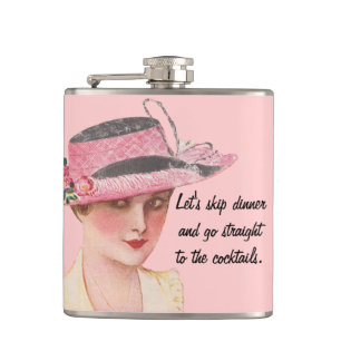 Gerade zu den Cocktails Flachmann