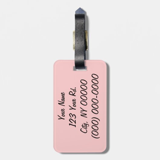 Gerade zu den Cocktails Gepäckanhänger (Rückseite vertikal)