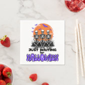 Gerade zu Halloween Gewartet, Spooky Niedlich Skel Serviette (Beispiel)