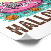 Gerade zu Halloween Skeleton Party Hallowee Gewart Poster (Ecke)