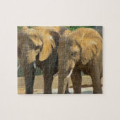 Gerade zwei Elefant-Freunde Puzzle (Horizontal)