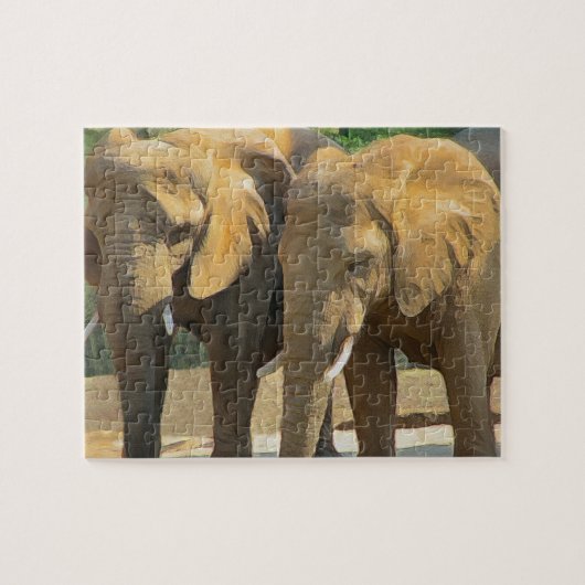 Gerade zwei Elefant-Freunde Puzzle (Horizontal)
