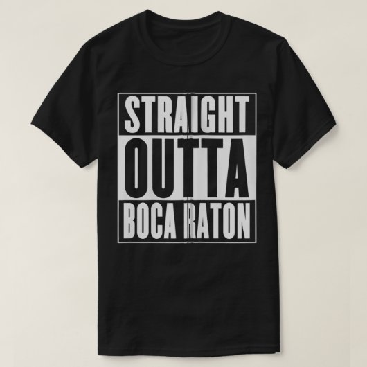 geradeaus Boca Raton Zip T-Shirt (Design vorne)