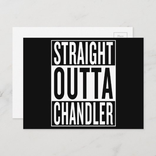 geradeaus Chandler Postkarte (Vorne/Hinten)