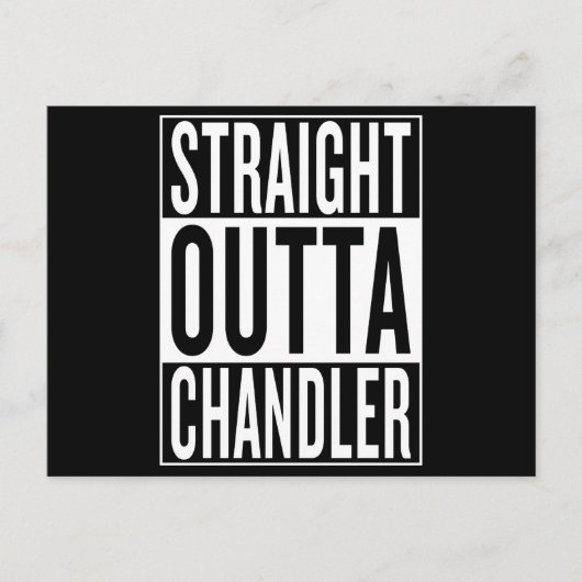 geradeaus Chandler Postkarte (Vorderseite)