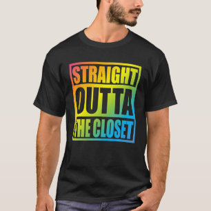 Geradeaus das LGBT-Rainbow-Geschenk für die Closet T-Shirt