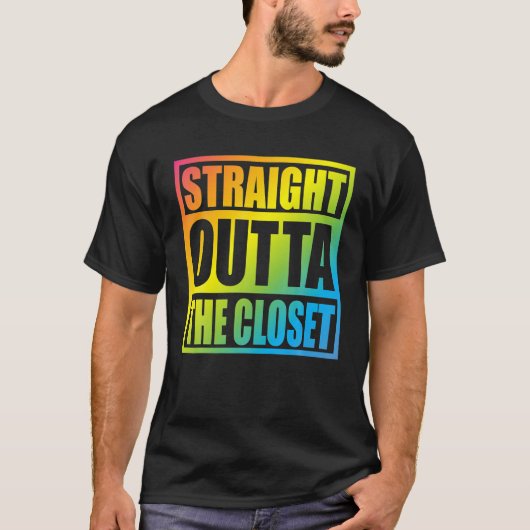 Geradeaus das LGBT-Rainbow-Geschenk für die Closet T-Shirt (Vorderseite)