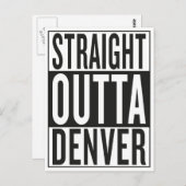 geradeaus Denver Postkarte (Vorne/Hinten)