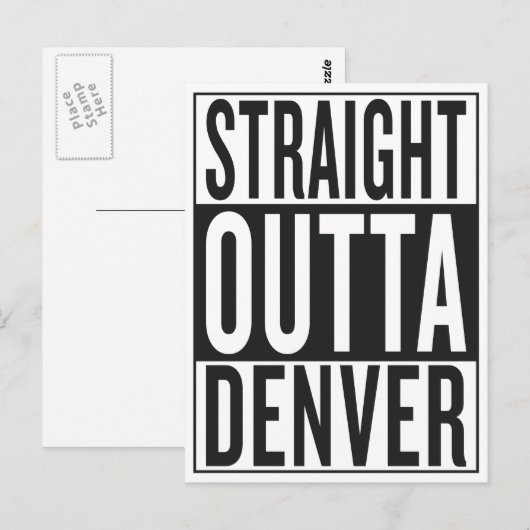 geradeaus Denver Postkarte (Vorne/Hinten)