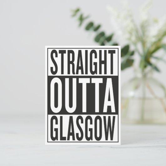 geradeaus Glasgow Postkarte (Stehend Vorderseite)