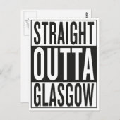 geradeaus Glasgow Postkarte (Vorne/Hinten)
