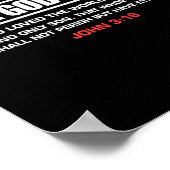 Geradeaus Gods Word John 3 16 Jesus Christlich Poster (Ecke)