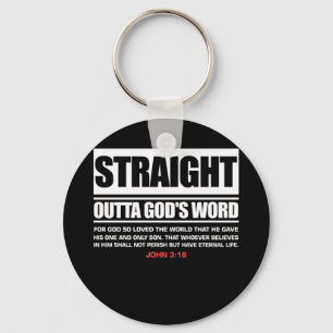 Geradeaus Gods Word John 3 16 Jesus Christlich Schlüsselanhänger