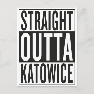 geradeaus Katowice Postkarte