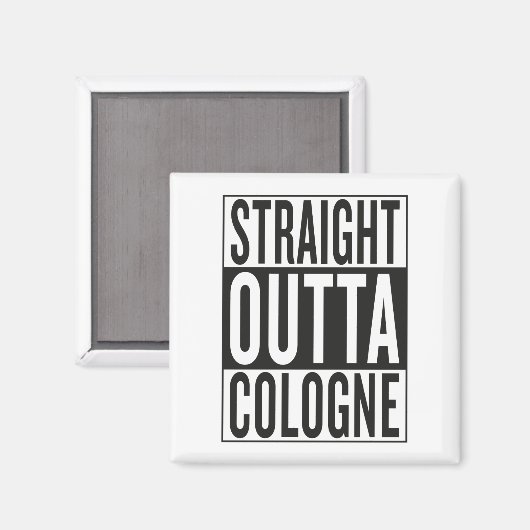 geradeaus Köln Magnet (Vorderseite/Rückseite)