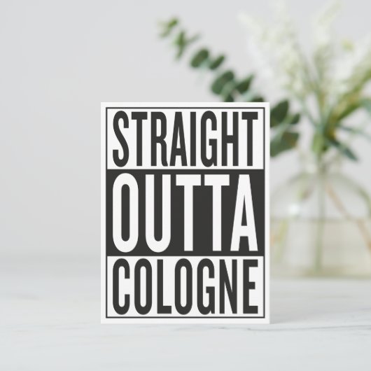 geradeaus Köln Postkarte (Stehend Vorderseite)