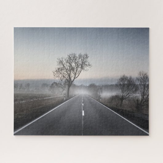 Geradeaus landschaftliche Landstraße Foto Puzzle (Horizontal)