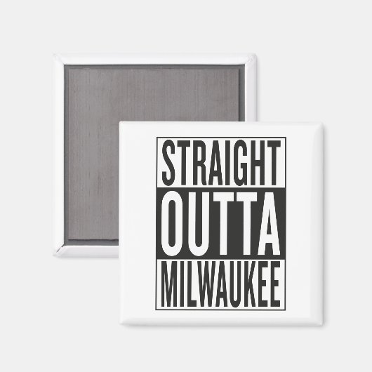 geradeaus Milwaukee Magnet (Vorderseite/Rückseite)