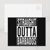 geradeaus nach Barbados Postkarte (Vorne/Hinten)
