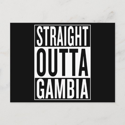geradeaus nach Gambia Postkarte (Vorderseite)