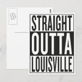 geradeaus nach Louisville Postkarte (Vorne/Hinten)