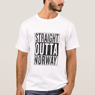 Geradeaus nach Norwegen Große Reise T-Shirt