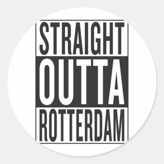 geradeaus nach Rotterdam Runder Aufkleber (Vorderseite)
