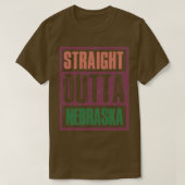Geradeaus Nebraska Retro T-Shirt (Design vorne)