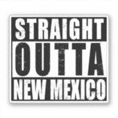 Geradeaus New Mexico Word Art Vinyl Decal Aufkleber (Vorderseite)