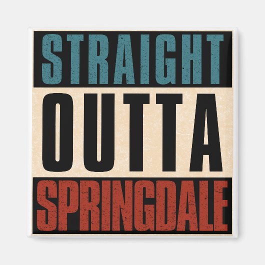 Geradeaus Outta Springdale Arkansas AR Magnet (Vorne)