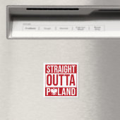 Geradeaus Polen Flaggen rot weiß Magnet (In Situ (Geschirrspüler))