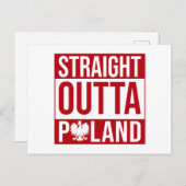 Geradeaus Polen Flaggen rot weiß Postkarte (Vorne/Hinten)