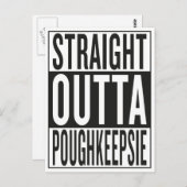 geradeaus Poughkeepsie Postkarte (Vorne/Hinten)