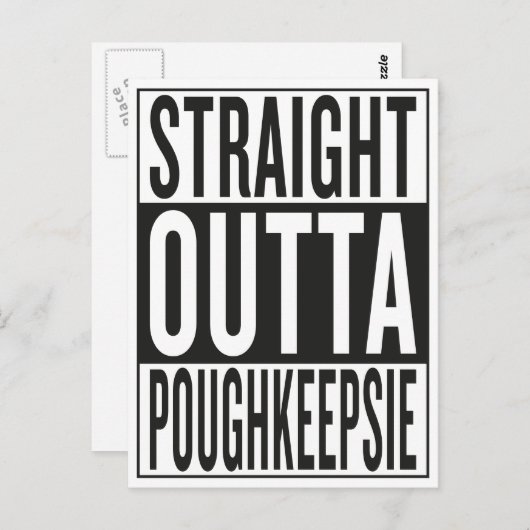 geradeaus Poughkeepsie Postkarte (Vorne/Hinten)