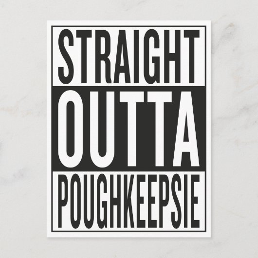 geradeaus Poughkeepsie Postkarte (Vorderseite)