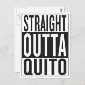 geradeaus Quito Postkarte (Vorne/Hinten)