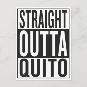 geradeaus Quito Postkarte